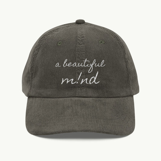 Vintage Corduroy Cap - a beautiful mind