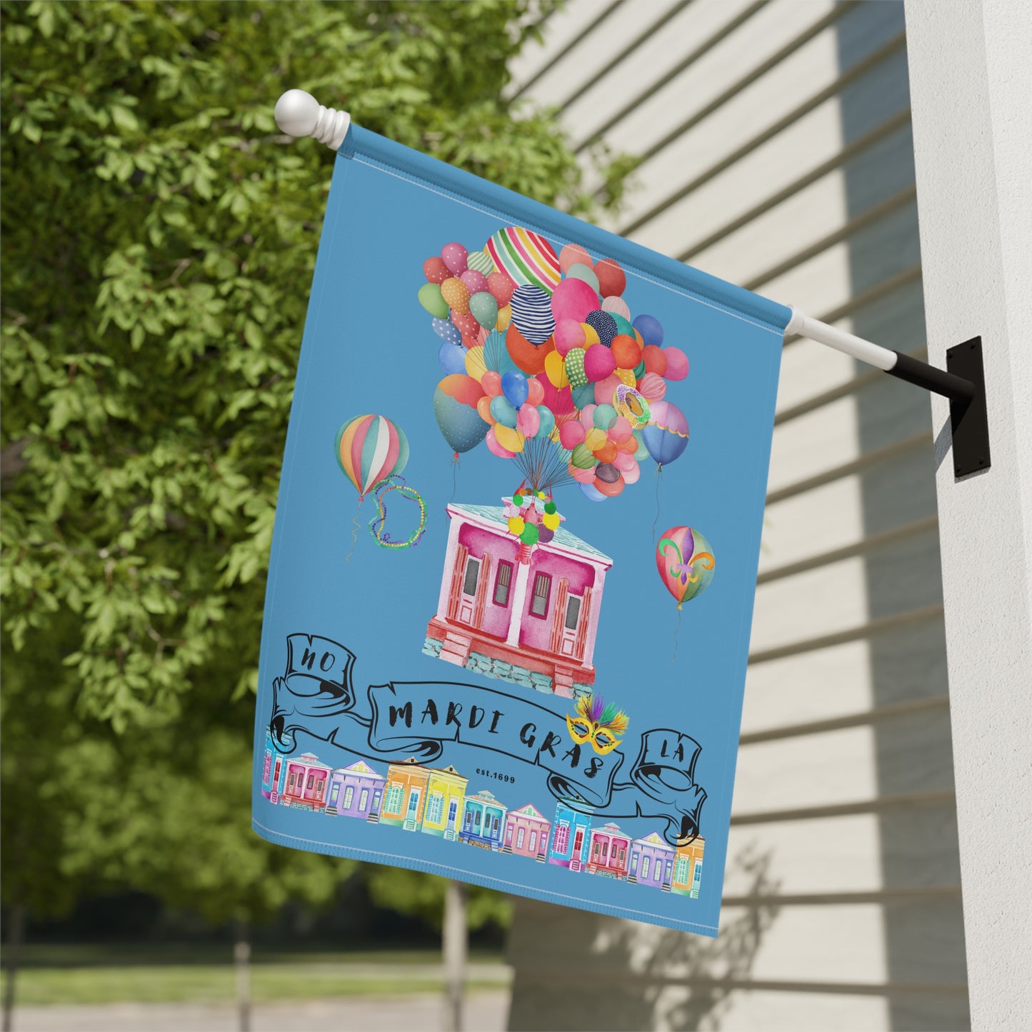 Mardi Gras Garden Flag