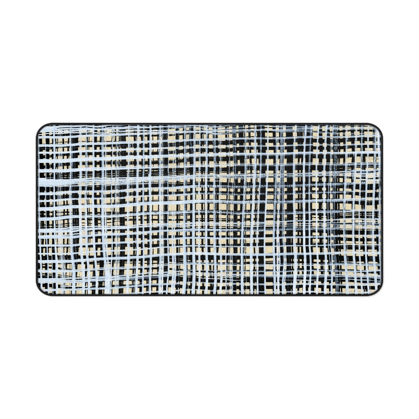 Desk Mat - B&W Gingham