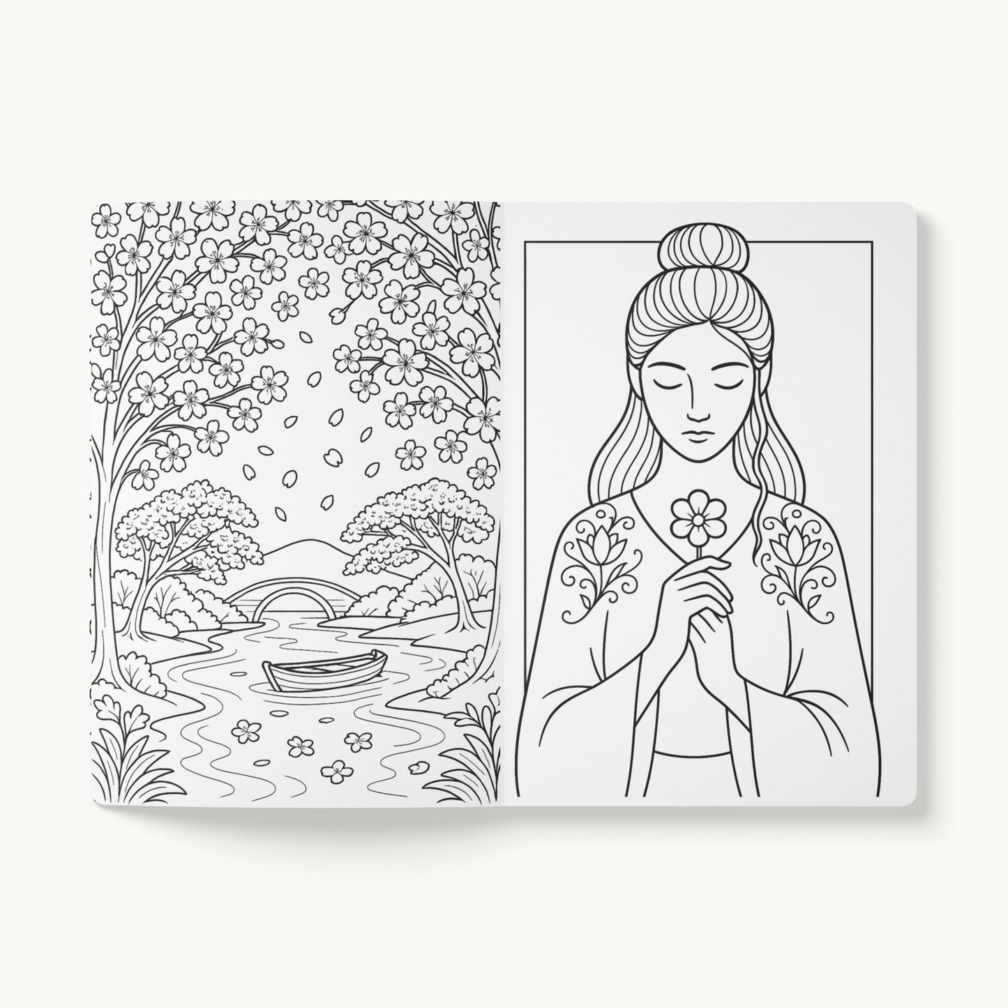 Soft Cover Lined Journal with Coloring Pages
