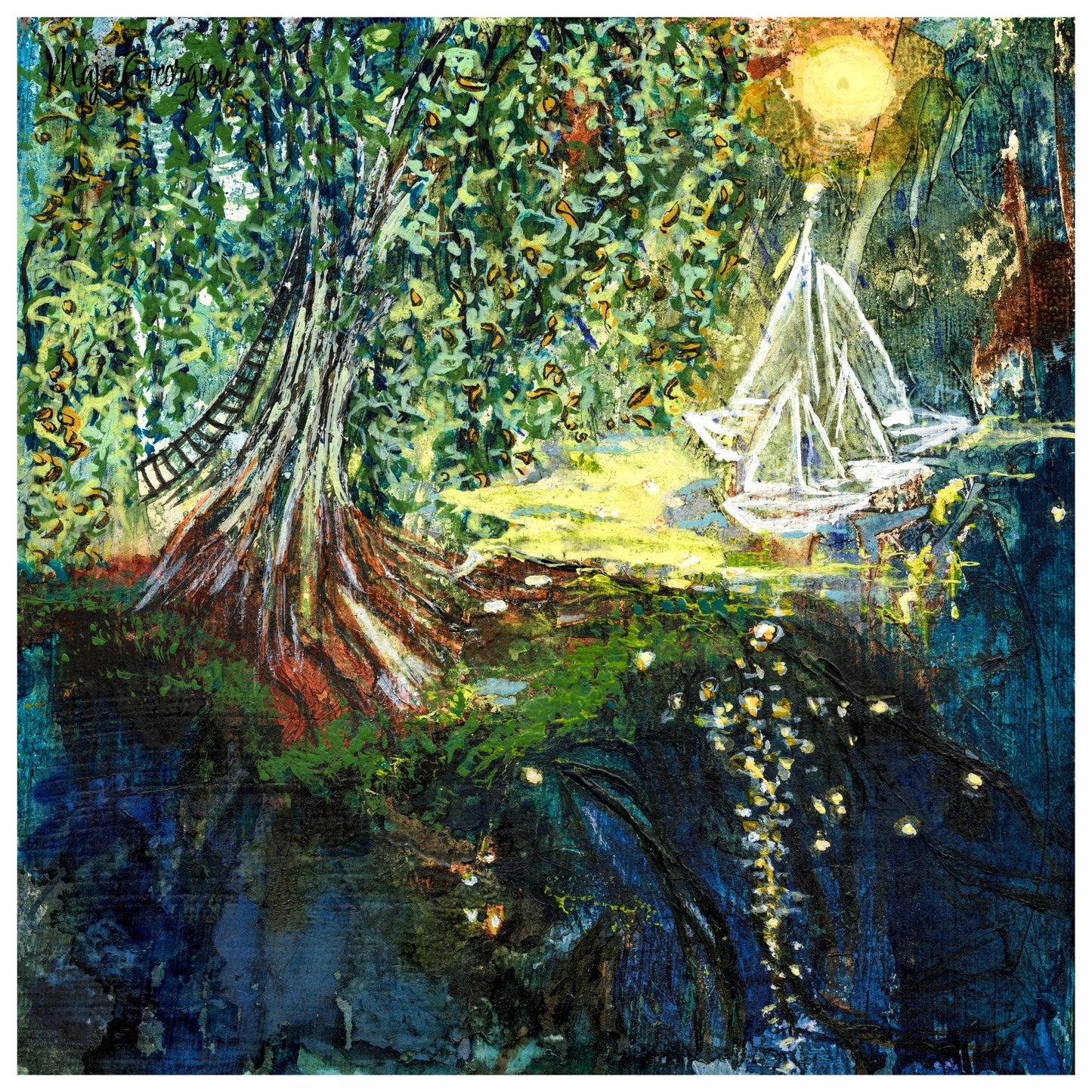 A Harbor Between Worlds- ORIGINAL PAINTING