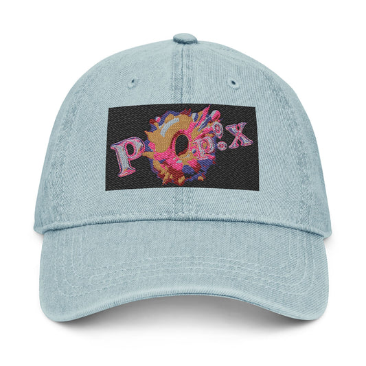 Embroidered Denim Cap