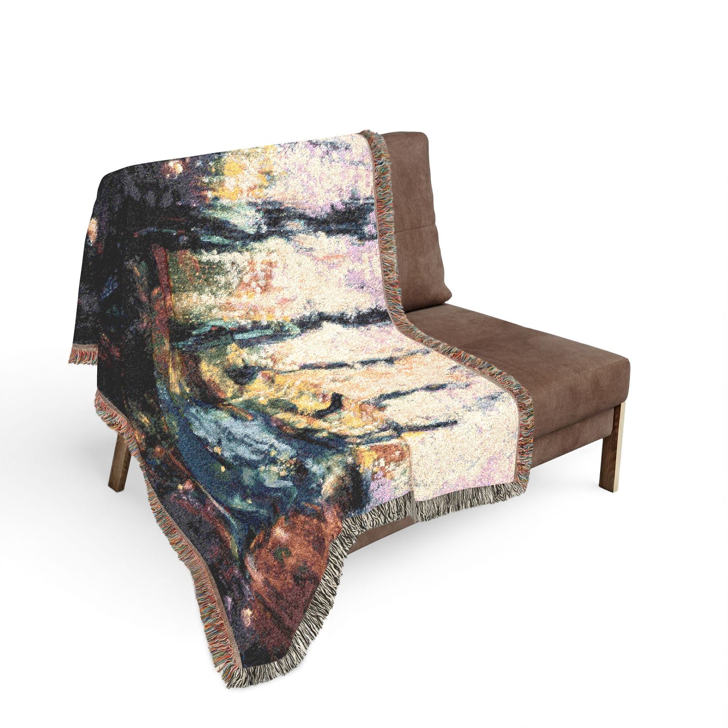 The Shape of Somewhere I Remember - Woven Art Blanket