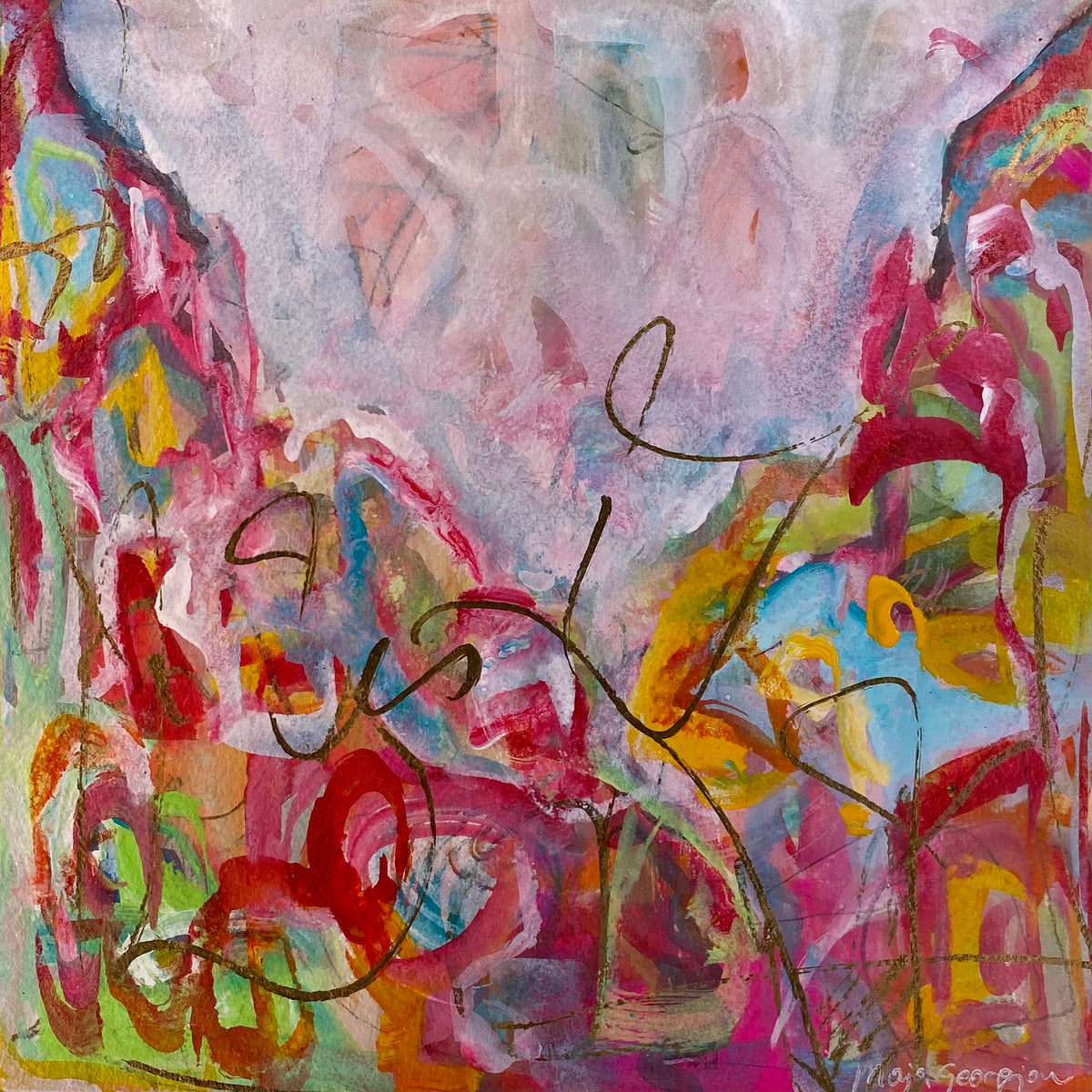 8x8 Abstract Landscape - ORIGINAL PAINTING