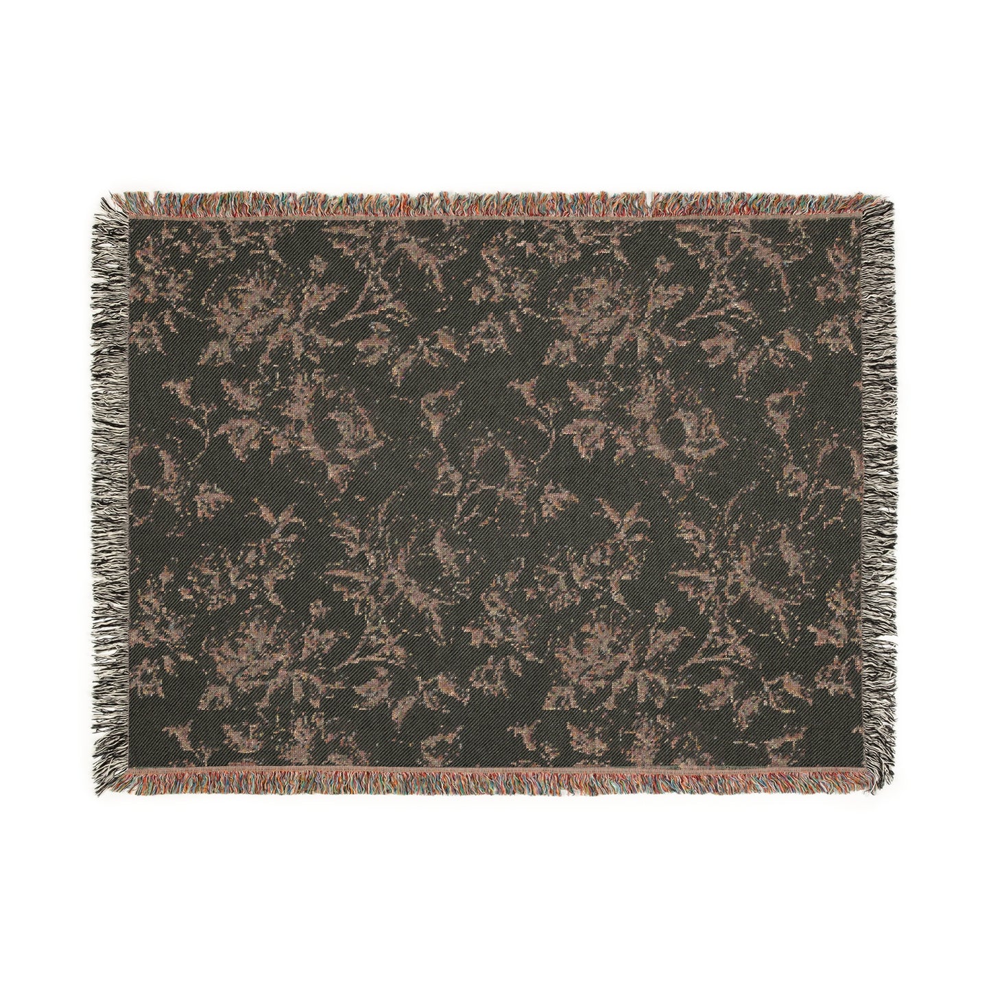 Woven Blanket - Blue Floral