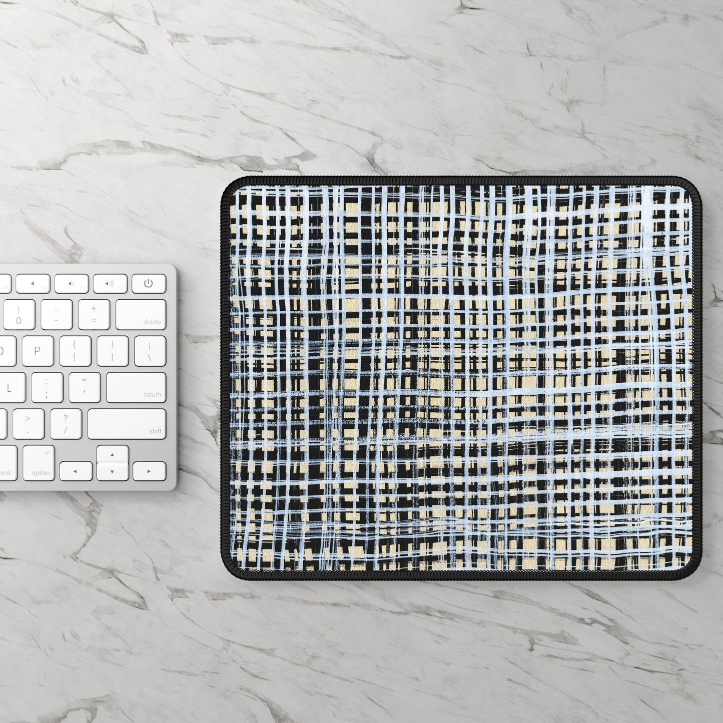 Mouse Pad - Black & White Gingham