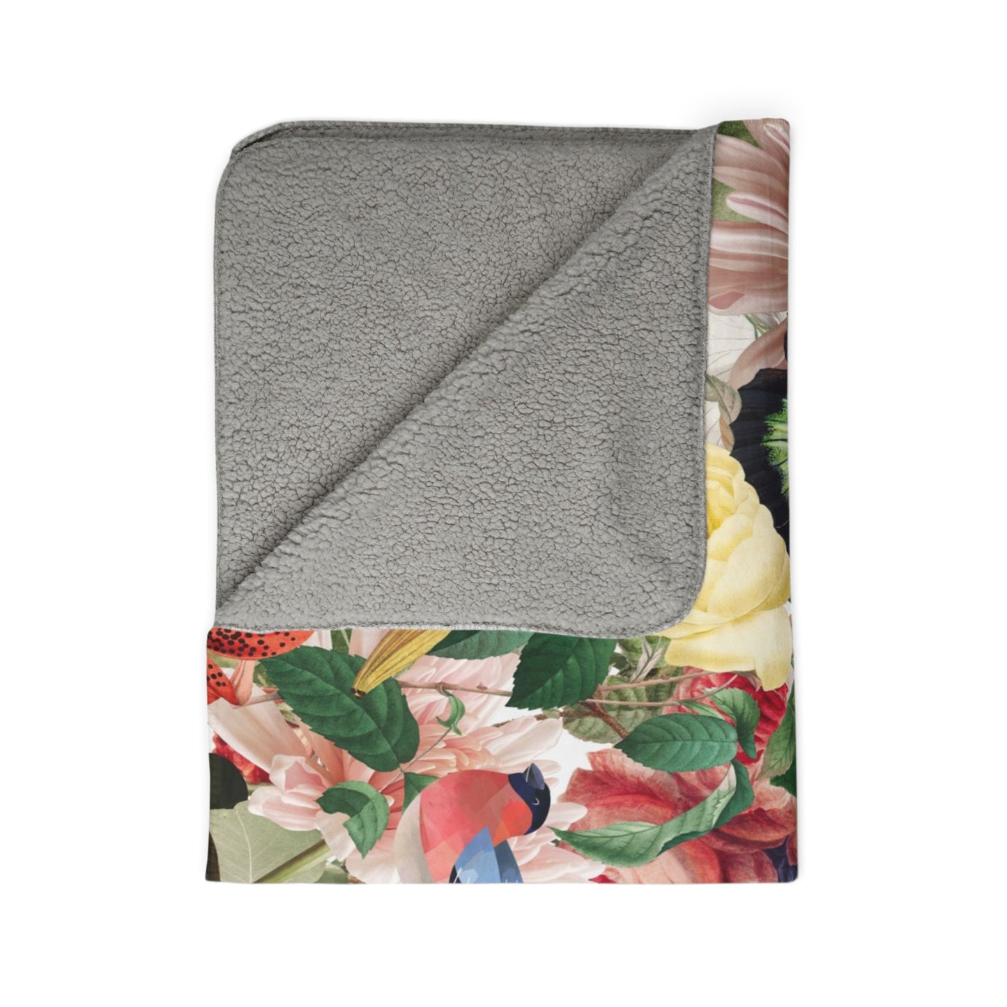 Sherpa Fleece Blanket - Tropical Garden