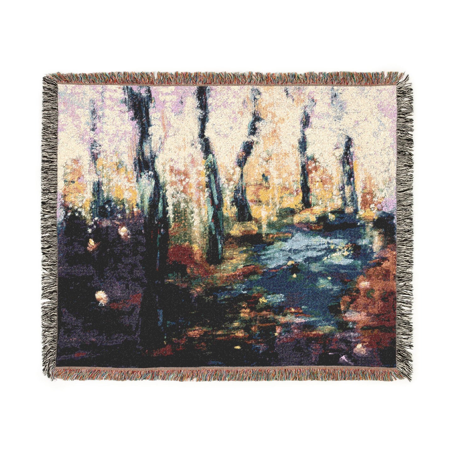 The Shape of Somewhere I Remember - Woven Art Blanket