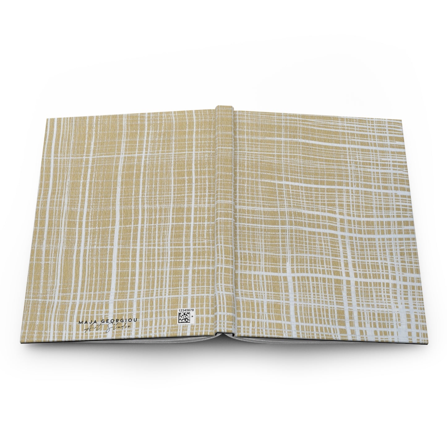 White Gingham - Hardcover Journal