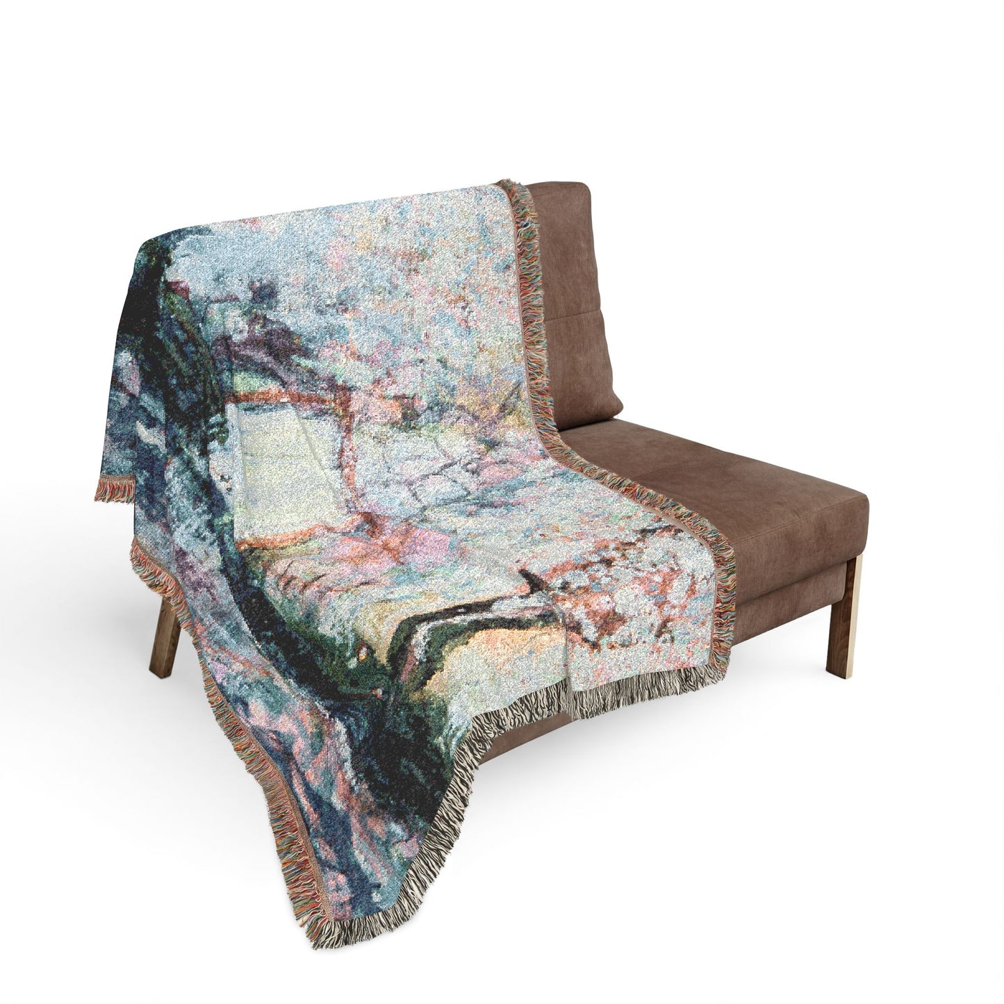 Where the Water Holds the Sky - Woven Art Blanket