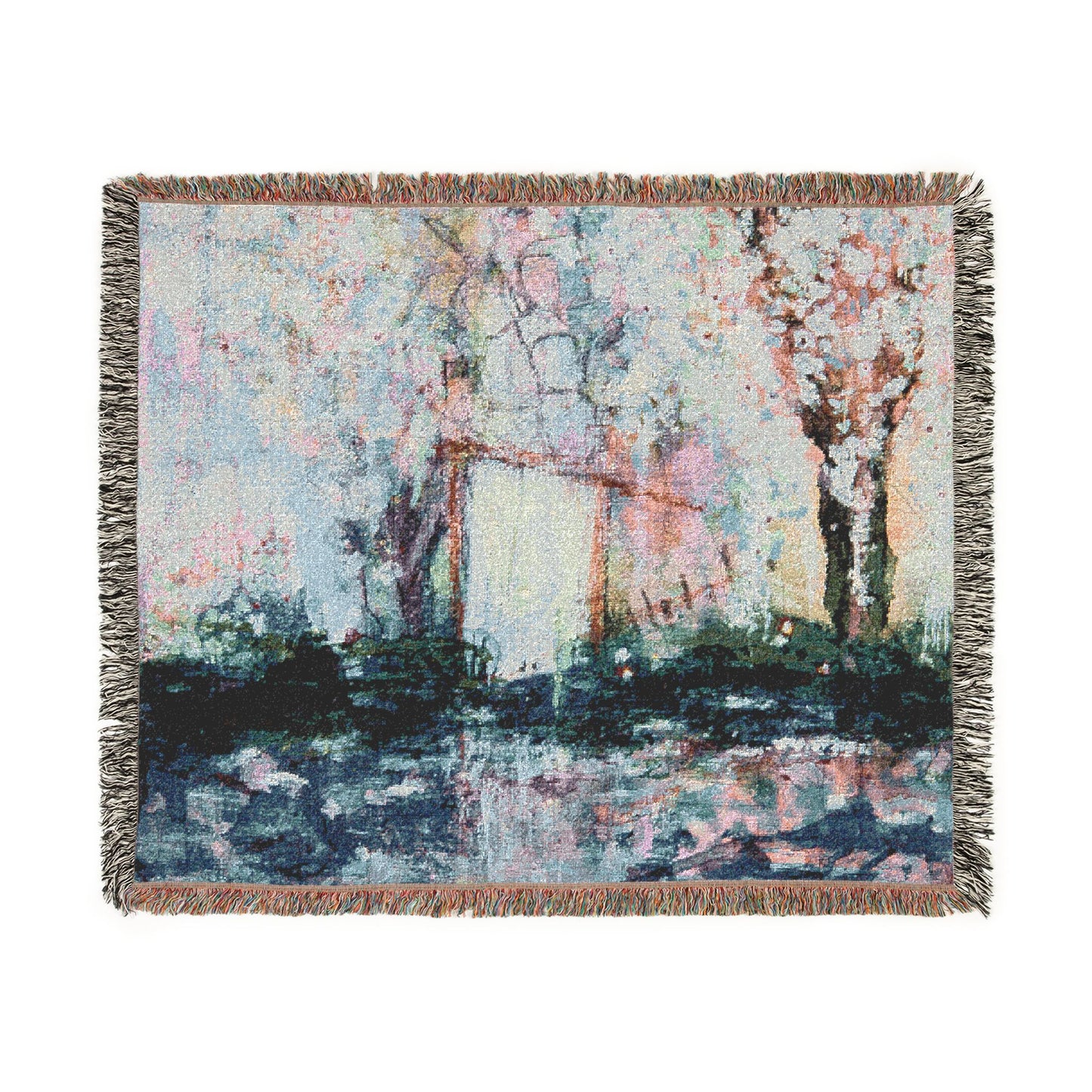 Where the Water Holds the Sky - Woven Art Blanket