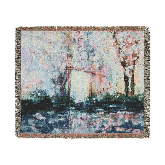 Where the Water Holds the Sky - Woven Art Blanket