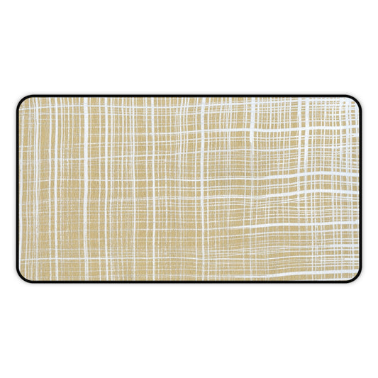 Desk Mat -White Gingham