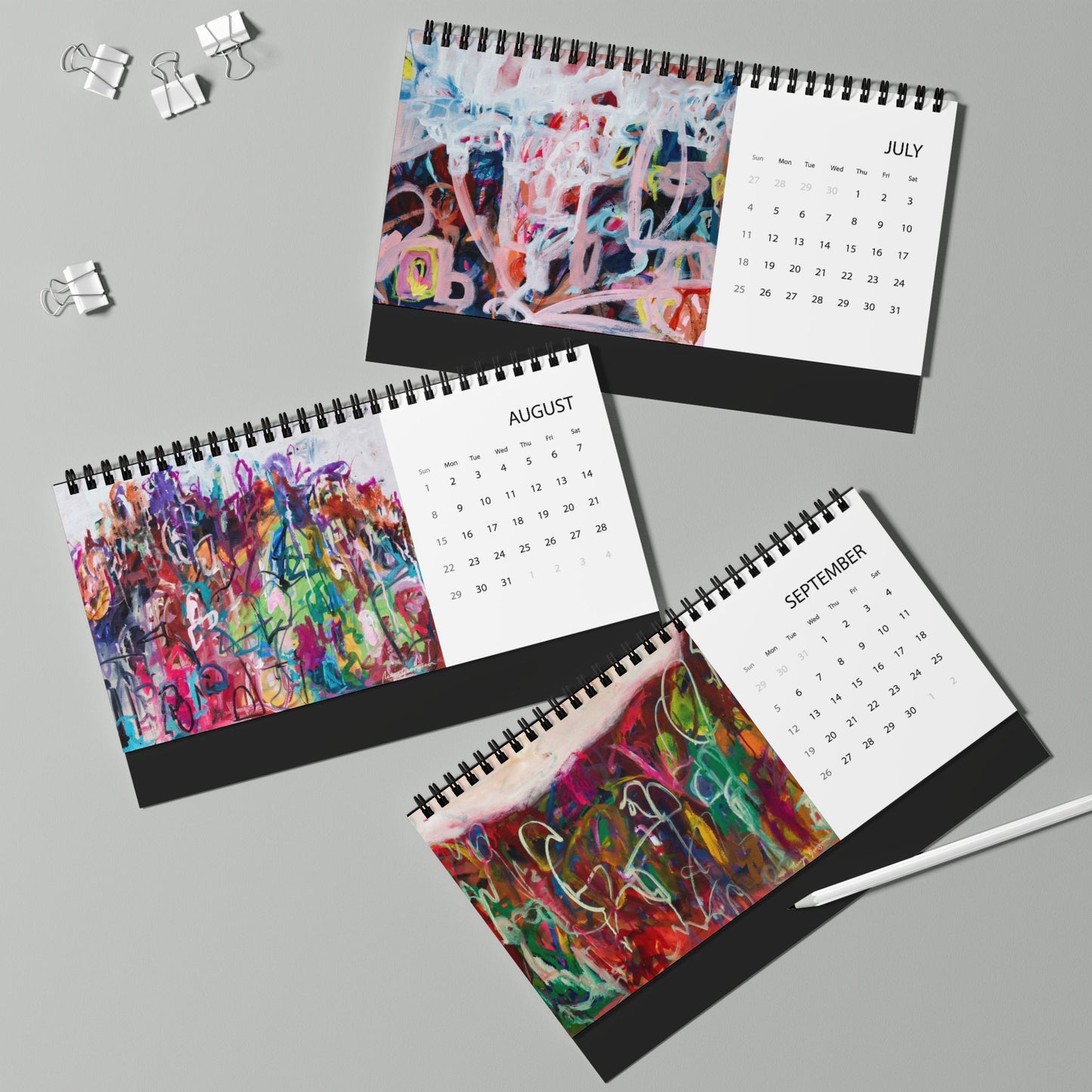 2027 Abstract Landscape Art - DESK CALENDAR