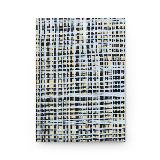 B&W Gingham - Hardcover Journal