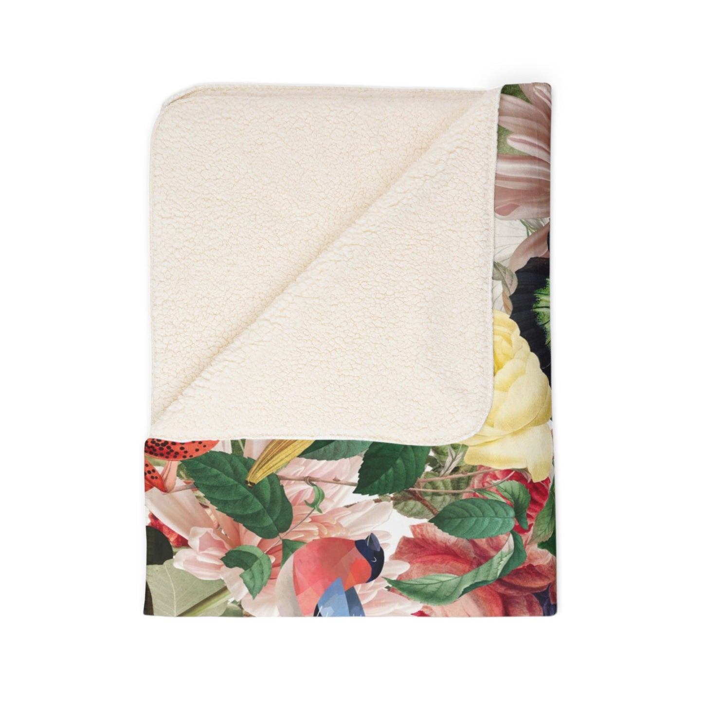 Sherpa Fleece Blanket - Tropical Garden