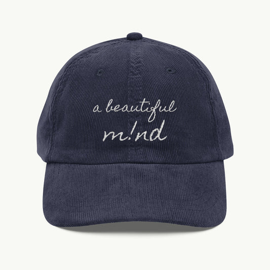 Vintage Corduroy Cap - a beautiful mind