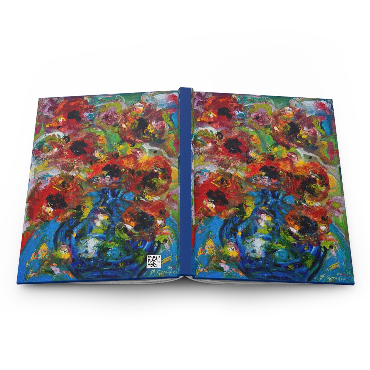 Red Poppies - Hardcover Journal