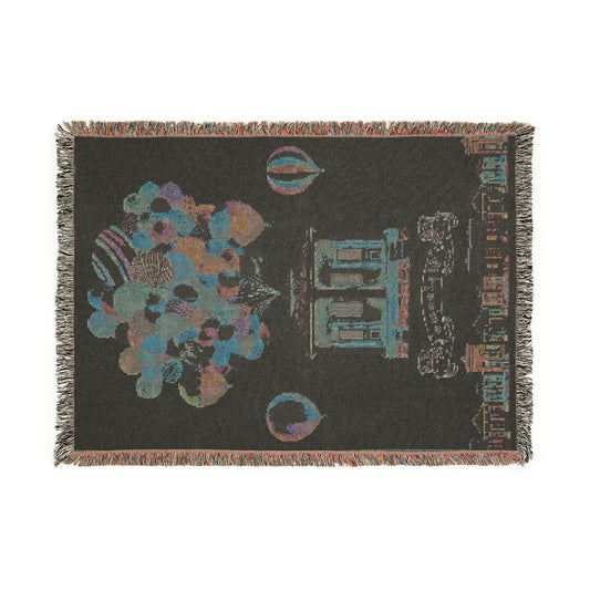 Personalized New Orleans Shotgun House Woven Blanket