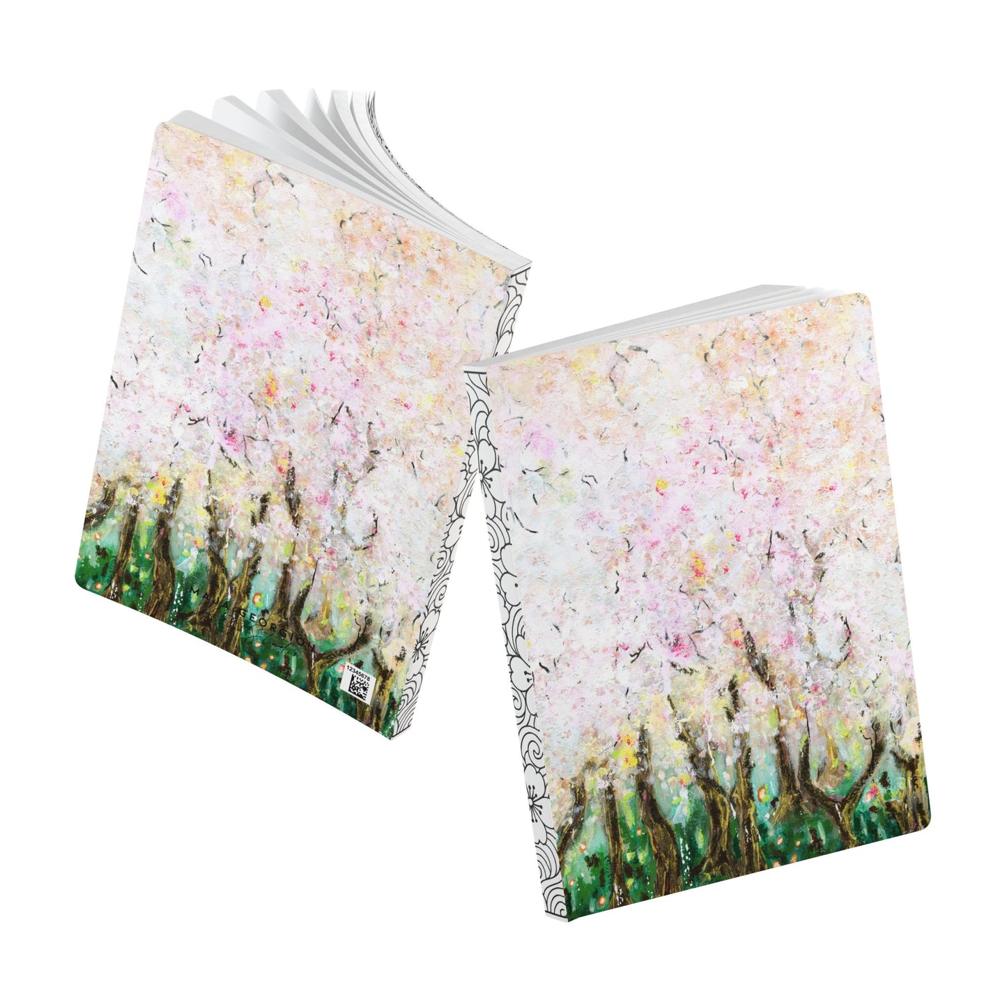 Soft Cover Lined Journal with Coloring Pages