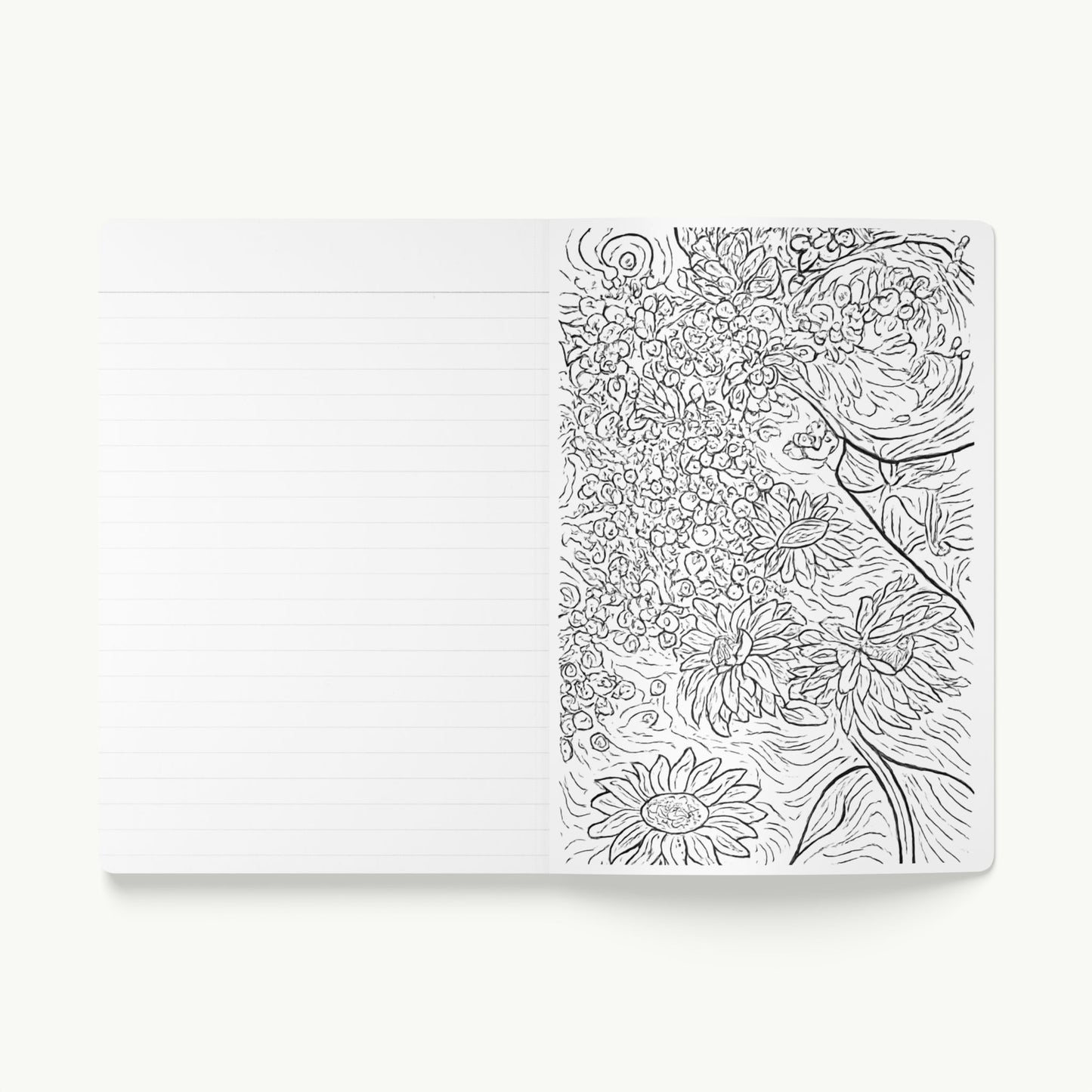 Beautiful Chaos - Soft Cover Lined Journal with Coloring Pages