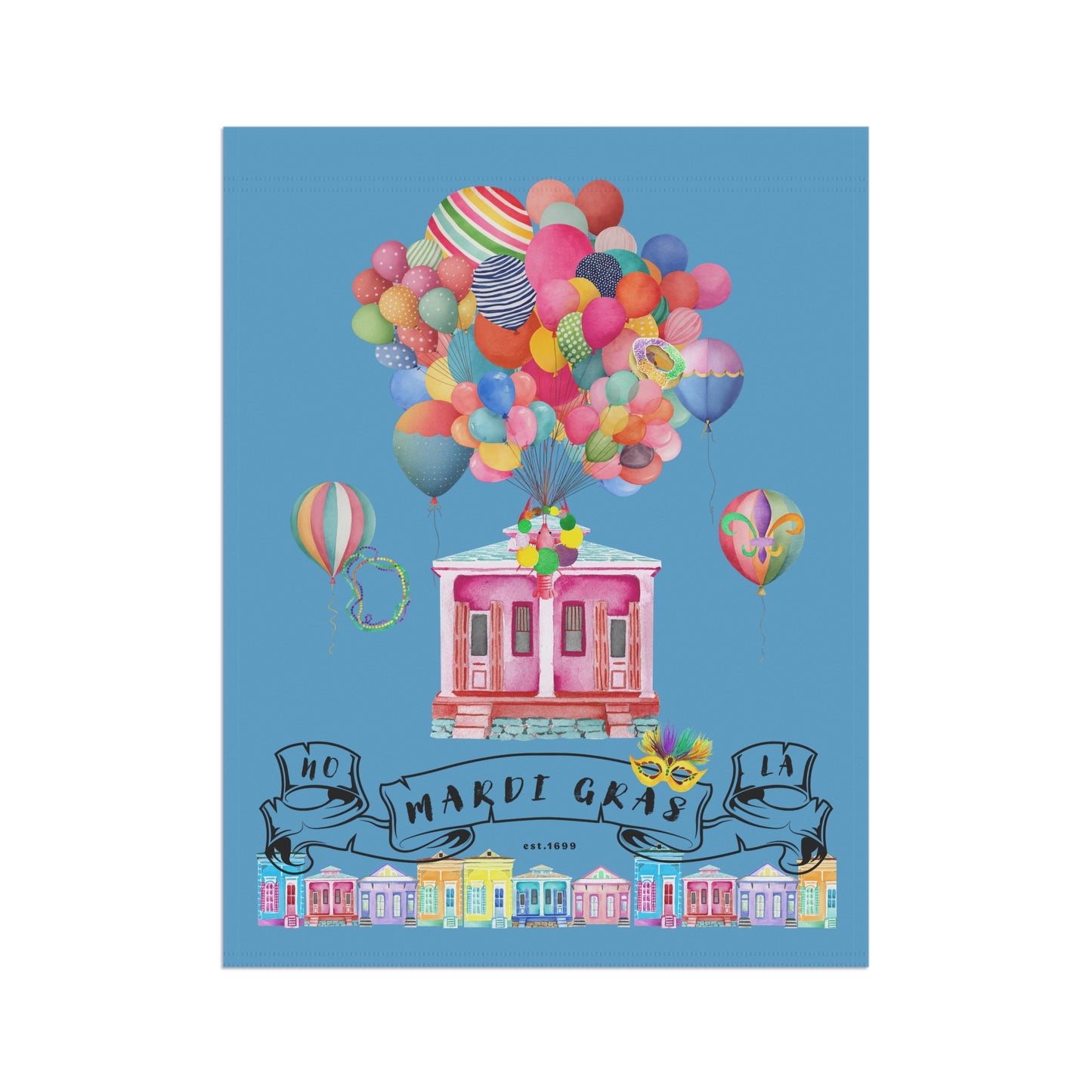 Mardi Gras Garden Flag