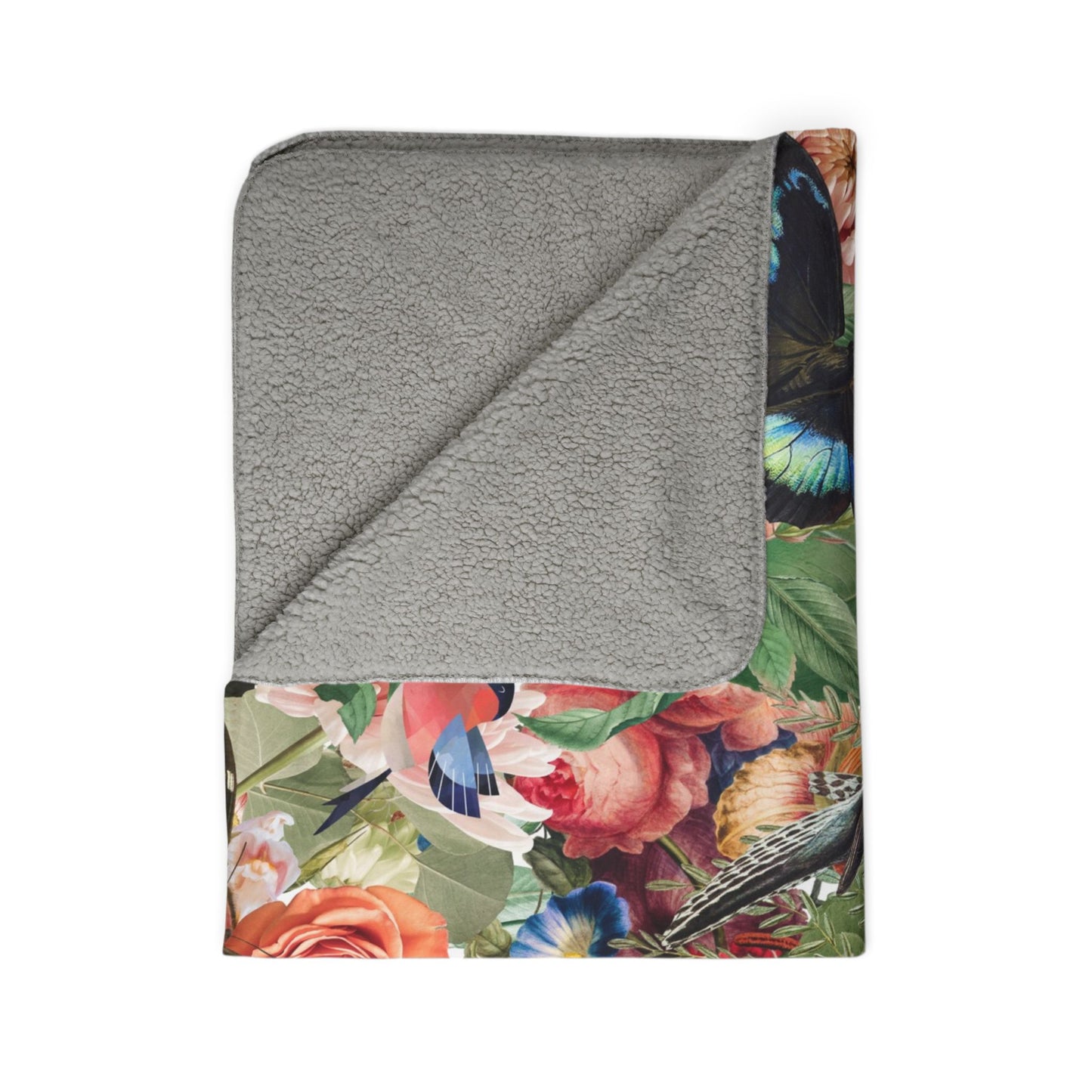 Sherpa Fleece Blanket - Tropical Garden
