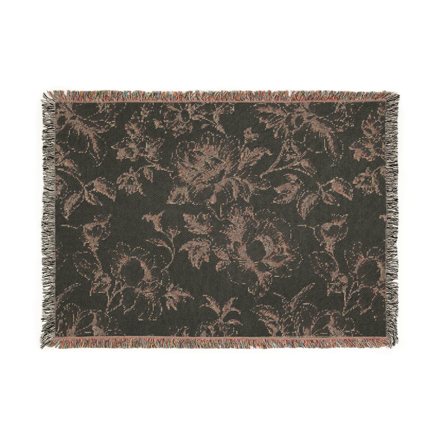 Woven Blanket - Blue Floral