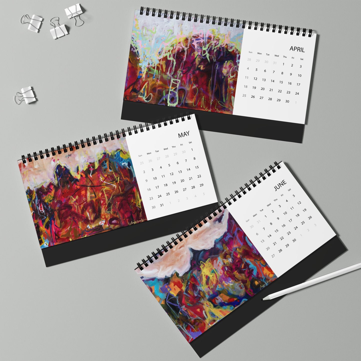 2027 Abstract Landscape Art - DESK CALENDAR