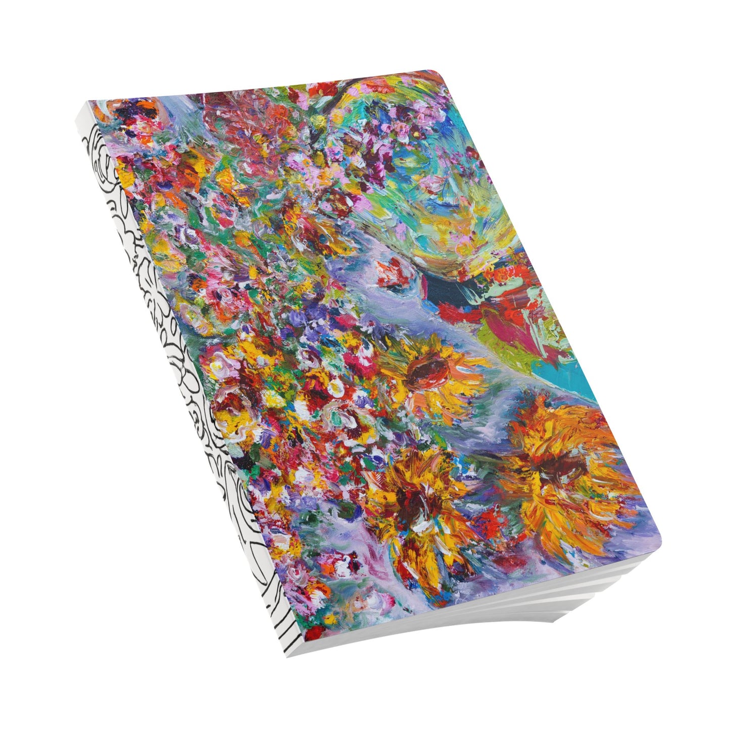 Beautiful Chaos - Soft Cover Lined Journal with Coloring Pages