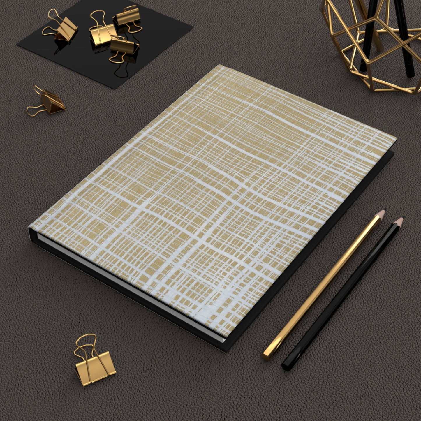 White Gingham - Hardcover Journal