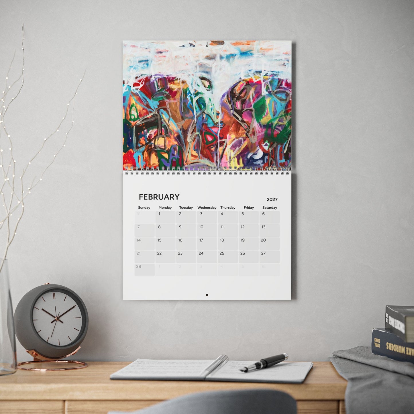 2027 Abstract Landscapes WALL CALENDAR