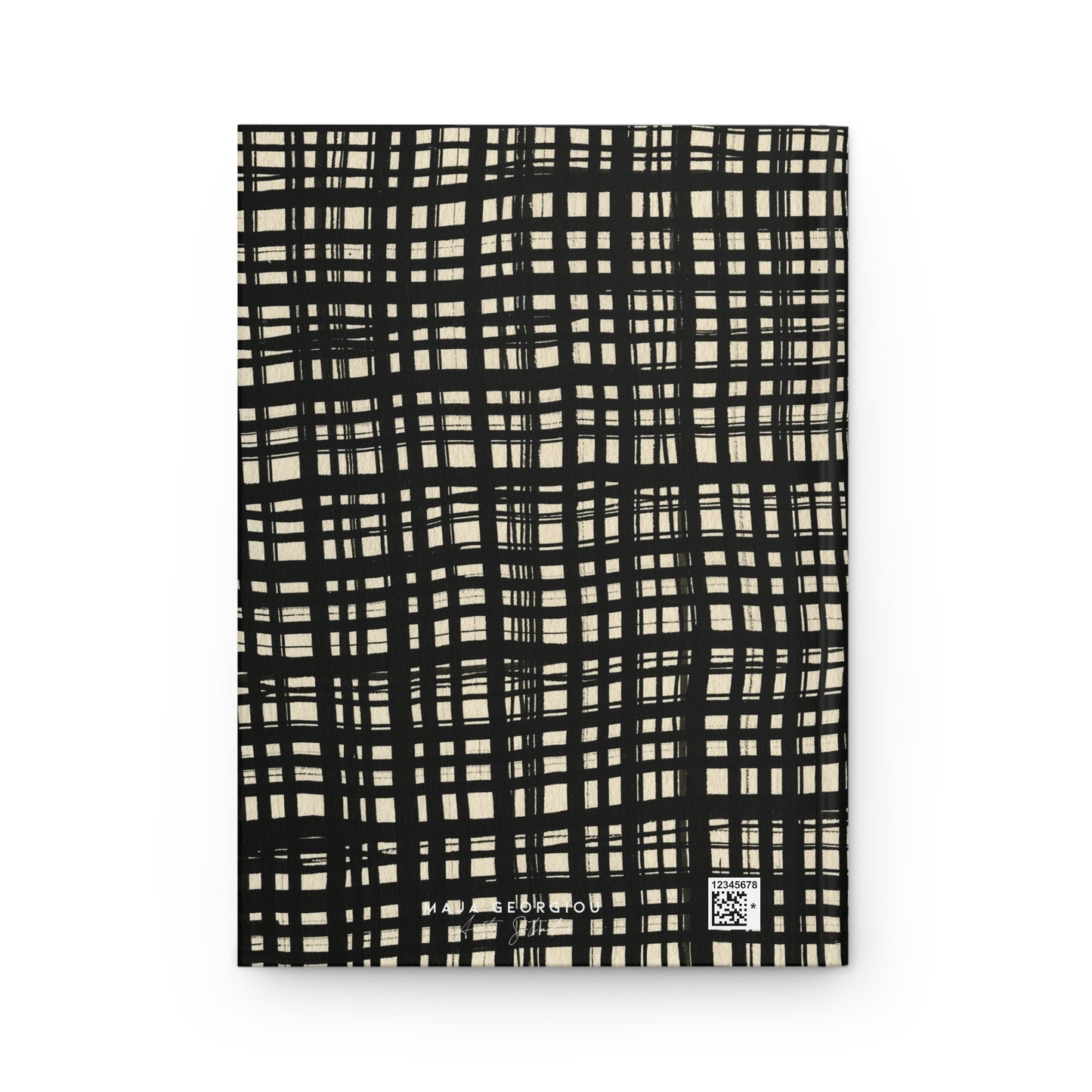 Black Gingham.  -  Hardcover Journal