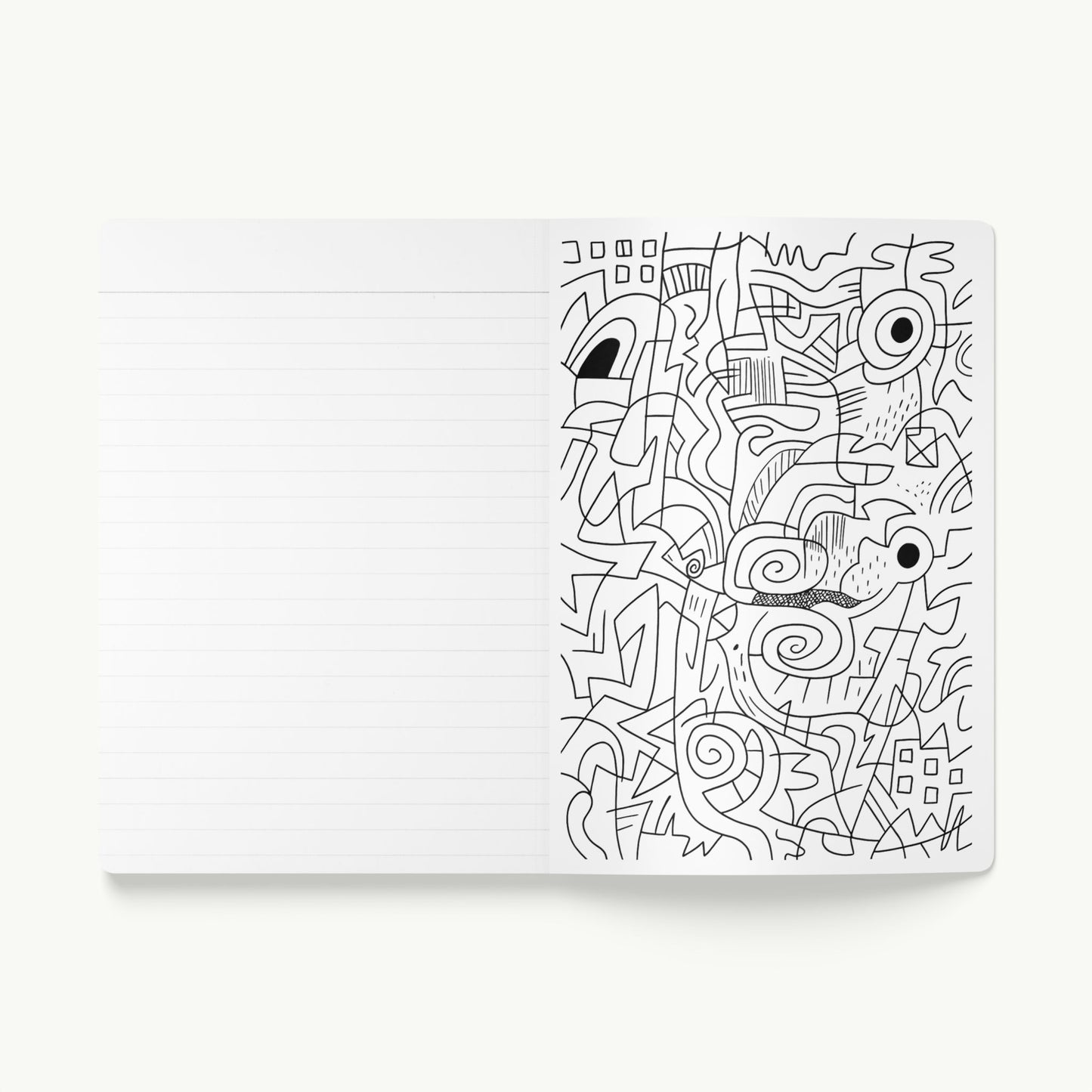Soft Cover Lined Journal with Coloring Pages - Music Theory