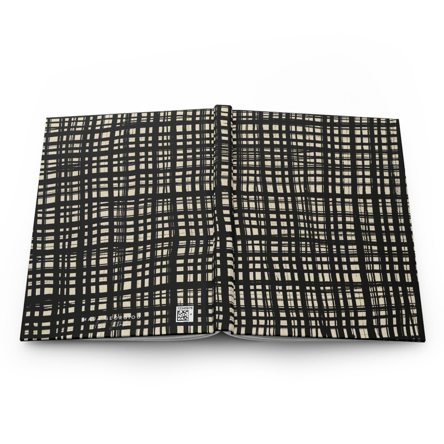Black Gingham.  -  Hardcover Journal