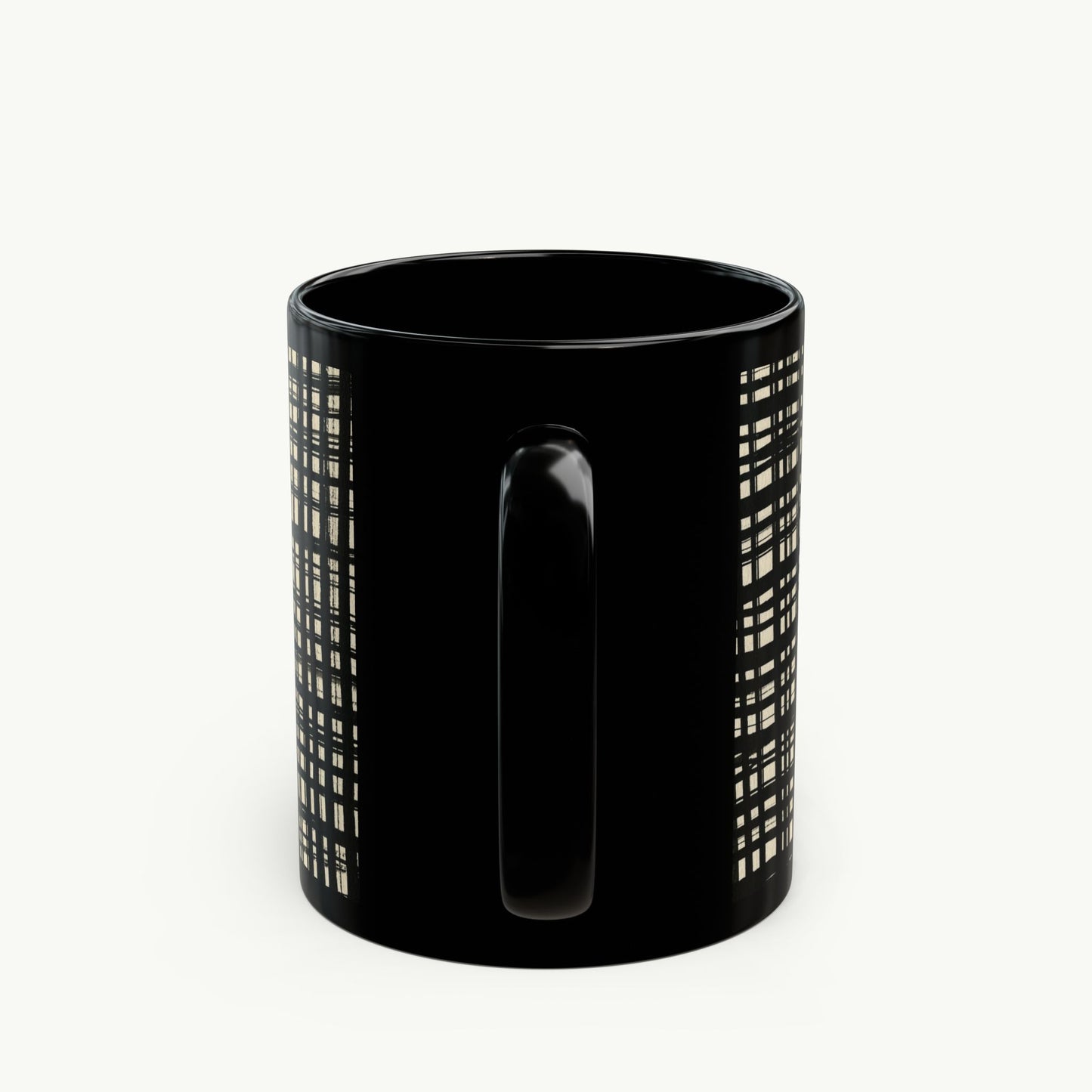Black Mug - Black Gingham
