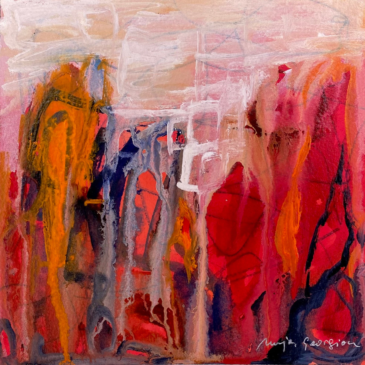 8x8 Abstract Landscape - ORIGINAL PAINTING