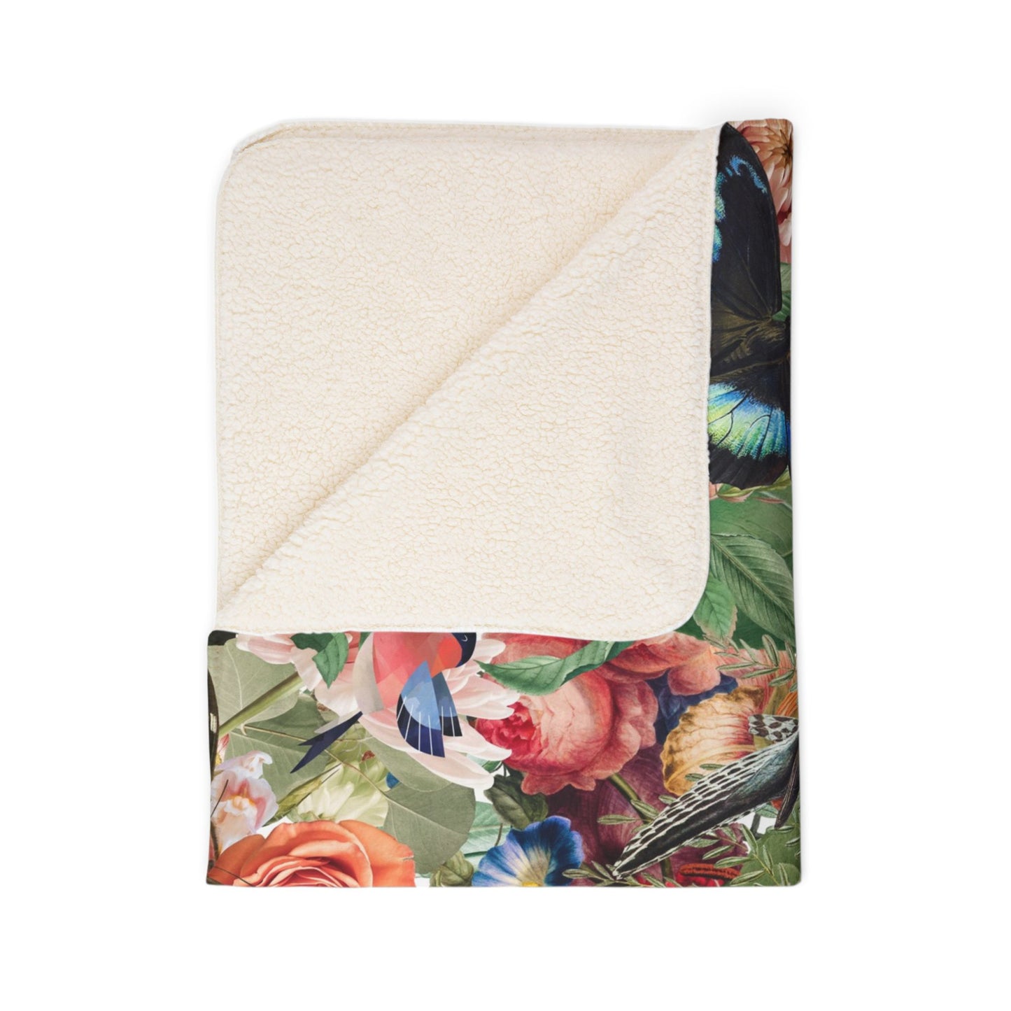 Sherpa Fleece Blanket - Tropical Garden