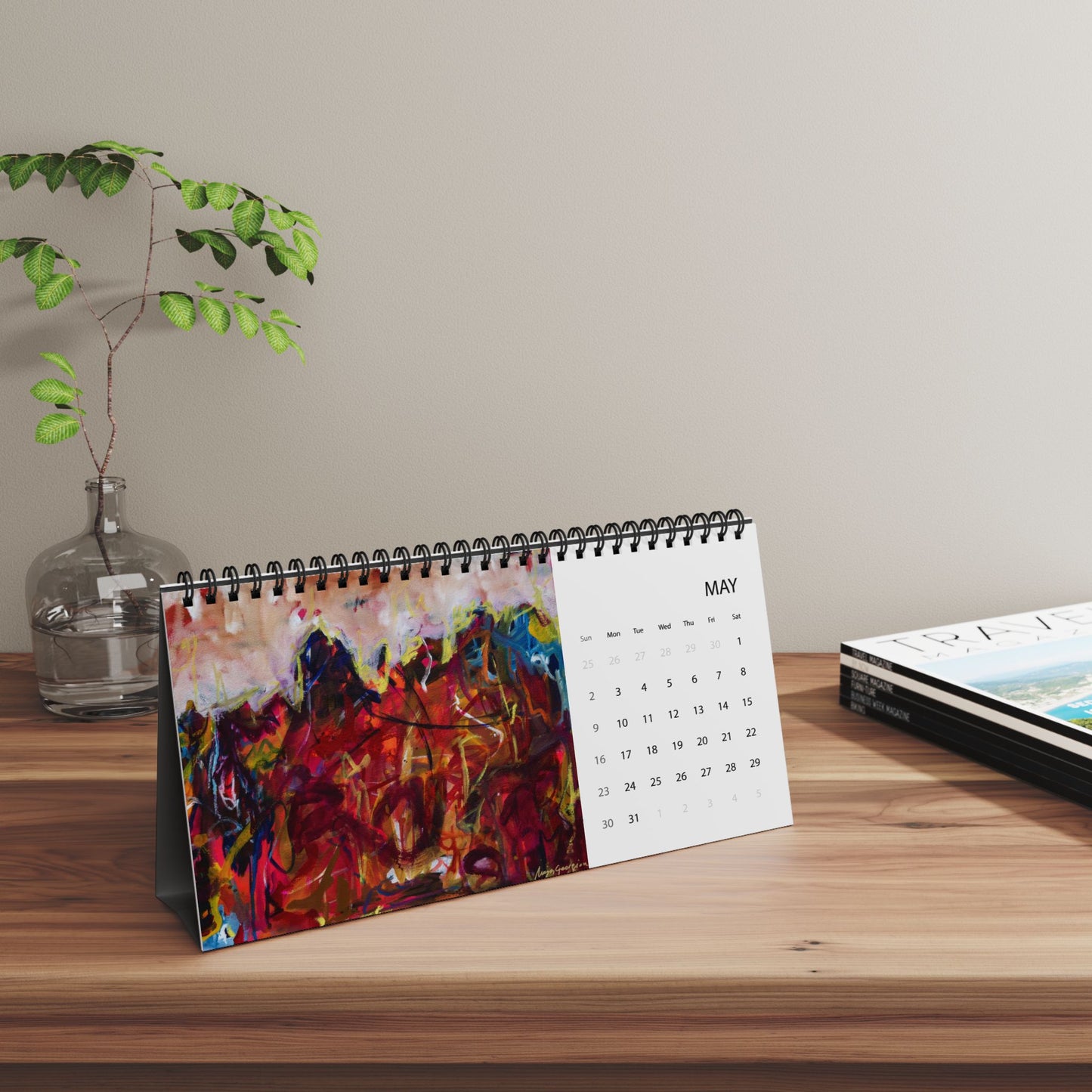 2027 Abstract Landscape Art - DESK CALENDAR