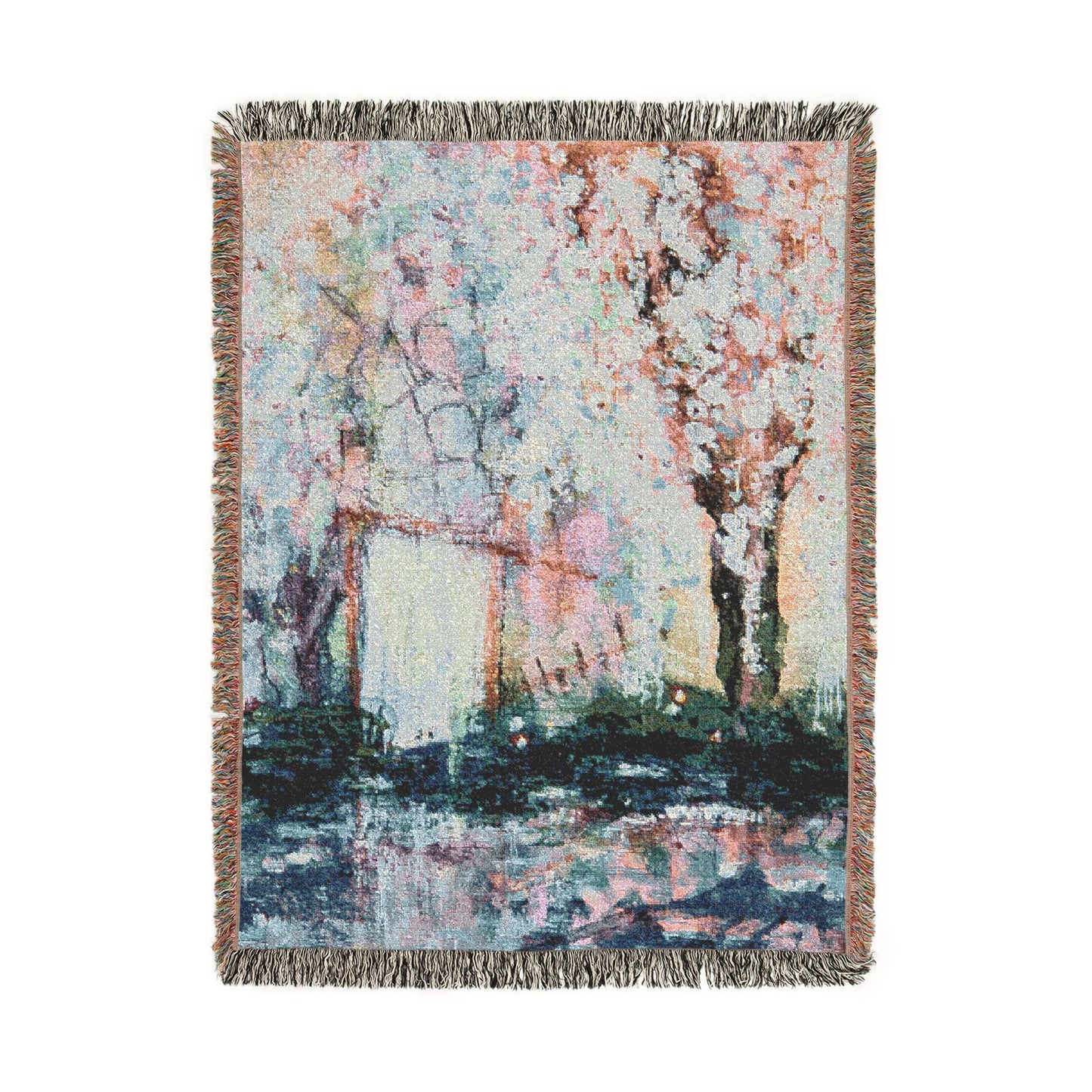 Where the Water Holds the Sky - Woven Art Blanket
