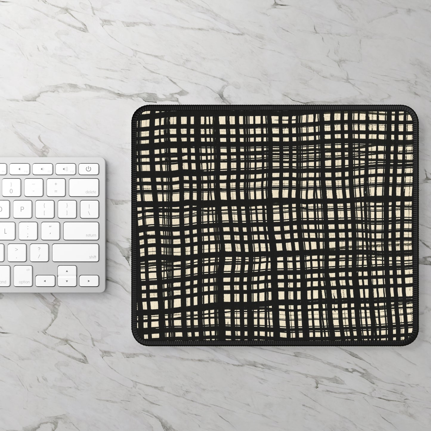 Mouse Pad - Black Gingham