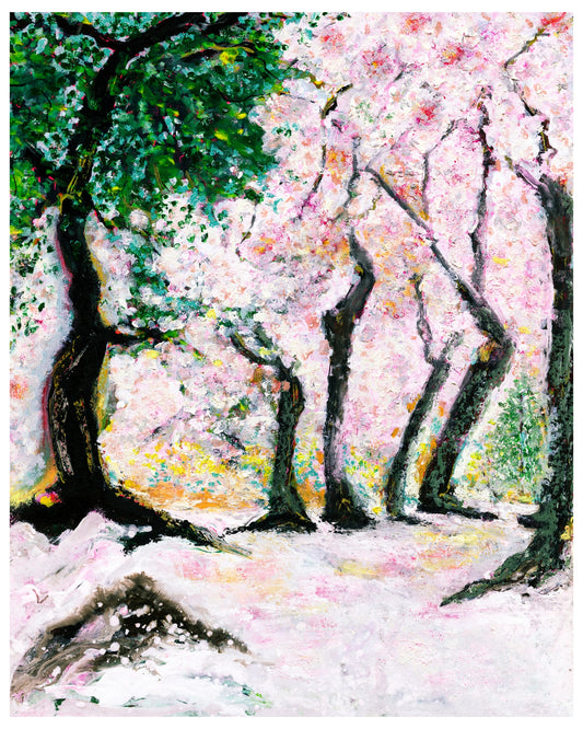 Whispers Beneath the Blossoms - Fine Art Giclée Print