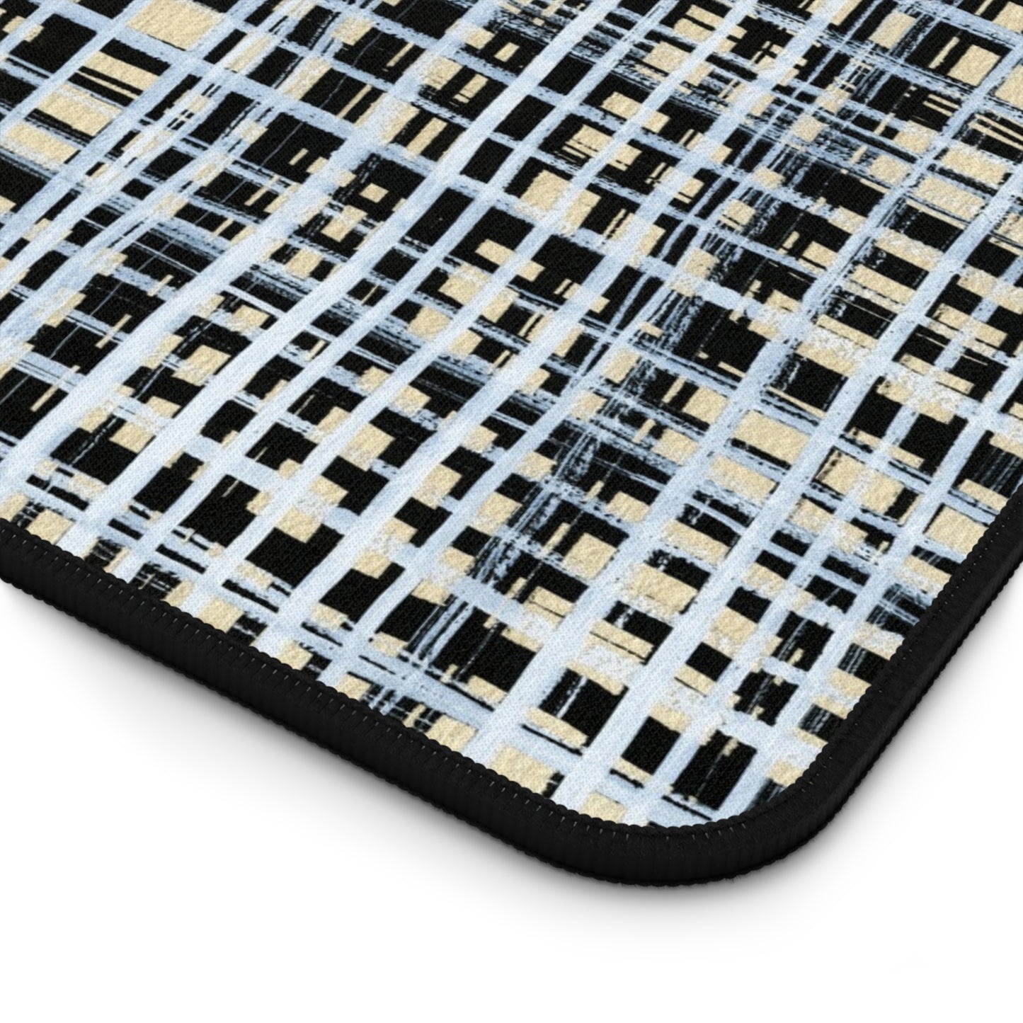 Desk Mat - B&W Gingham