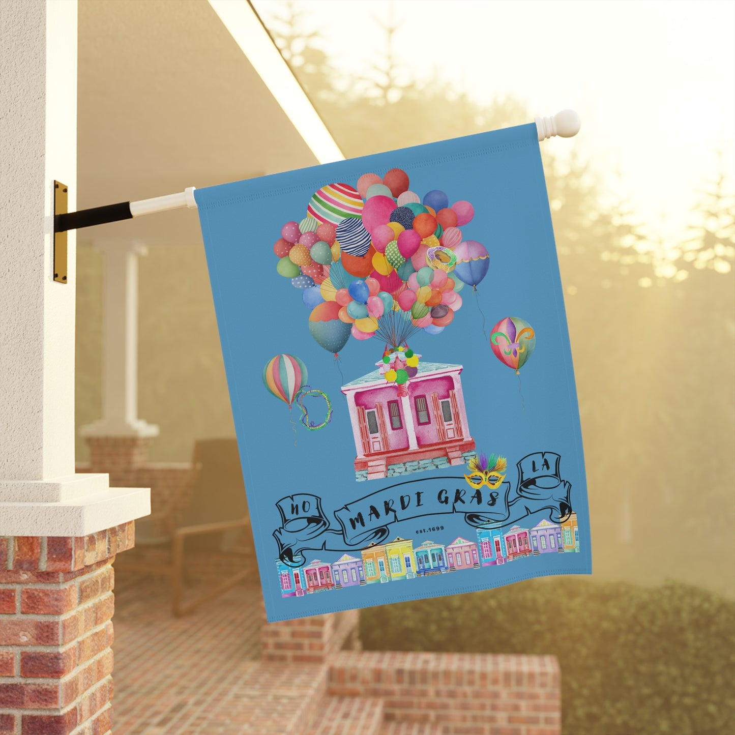 Mardi Gras Garden Flag