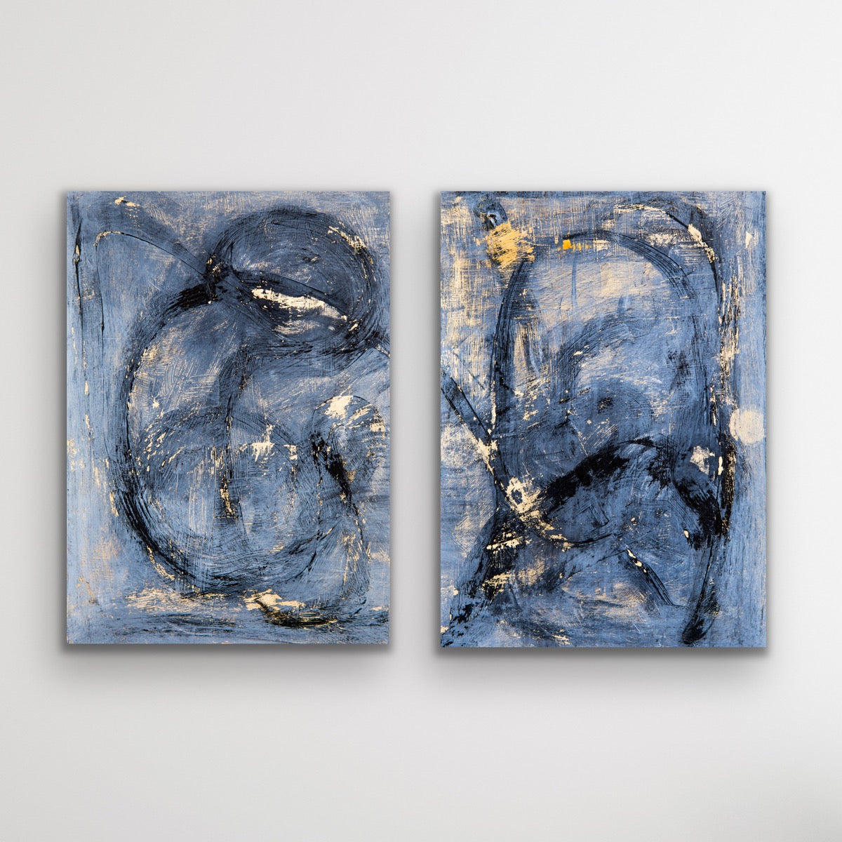 Indigo Echo. -  High Resolution Printable Wall Art Bundle Set of [2] Instant Download Art Files