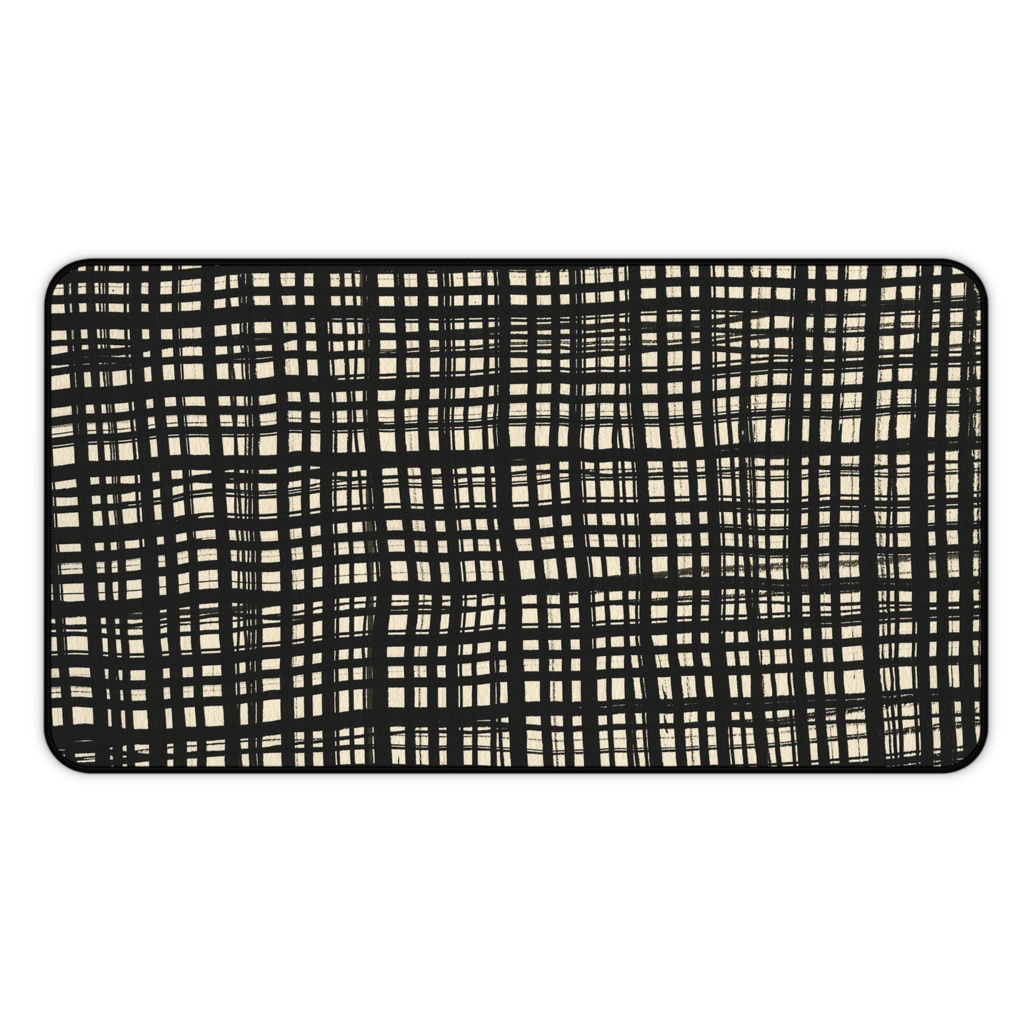 Desk Mat - Black Gingham