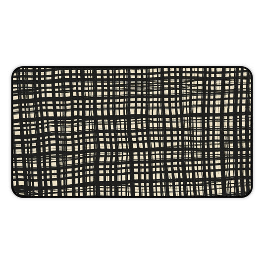 Desk Mat - Black Gingham