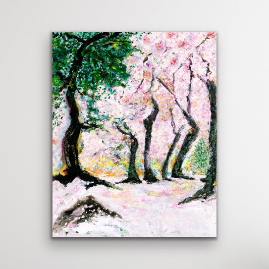 Whispers Beneath the Blossoms - Fine Art Giclée Print