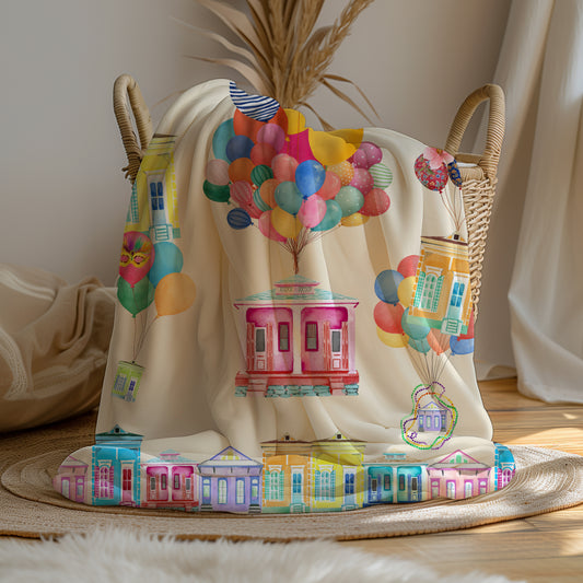 Velveteen Plush Blanket -NOLA Ivory